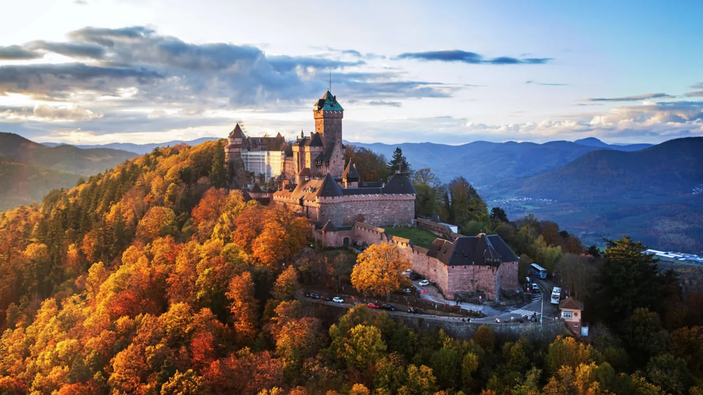 Haut-Koenigsbourg / tvrđava u jesen